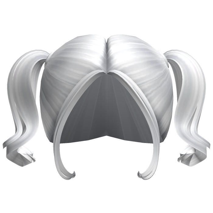 -',ৎ Curly Summer Preppy Pigtails in White