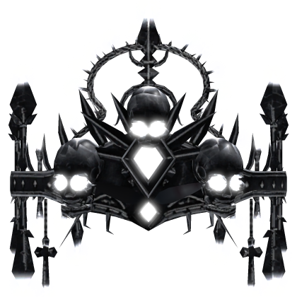 [🌟 Glow] Black Dark Skull Gothic Crown