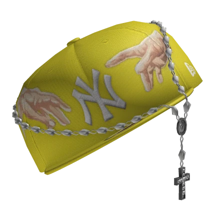 Pînk NY Fitted Cap w/ Rosary (Sideways) | Roblox Item