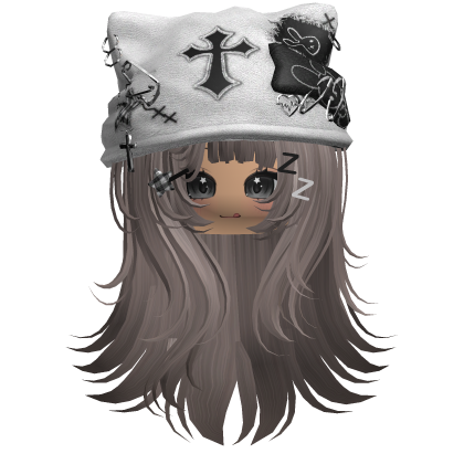 Ash Cross Beret Emo Girl Hair