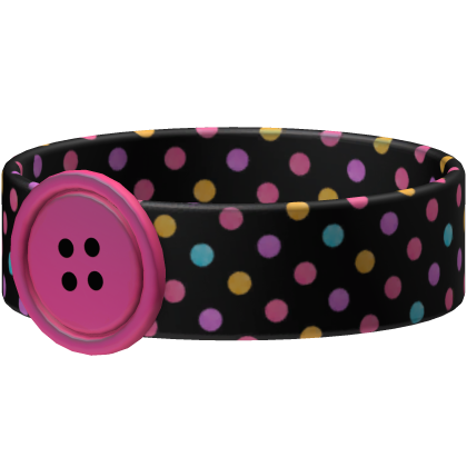Polka Dot Button Choker [Confetti & Black] Roblox item