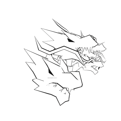 Cartoony Dragon Heads