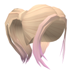 Long Pigtails in Blonde with Pink Ombre