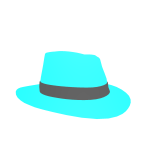 Cyan Neon Fedora