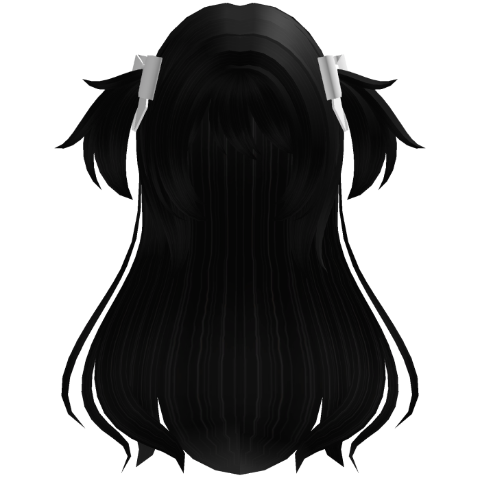 ♡ magical half-up pigtail hair in black