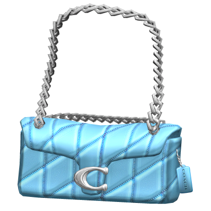 Coach Quilted Shoulder Bag Frozen Blue thumbnail