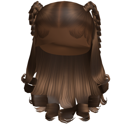 ☆ | Brown Half Curled Braided Pigtails Roblox item
