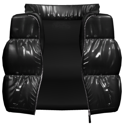 Glossy Shiny Puffer Vest 1.0 Black thumbnail