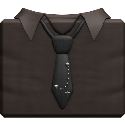 Goth Brown Emo Suit Shirt w/ Studded Belt 1.0 Roblox item