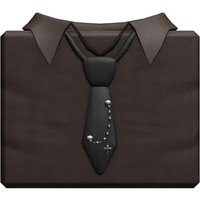 Goth Brown Emo Suit Shirt w/ Studded Belt 1.0