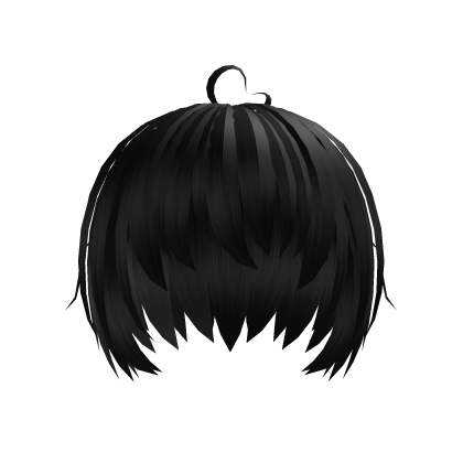 black cute kawaii messy anime boy hair Roblox item