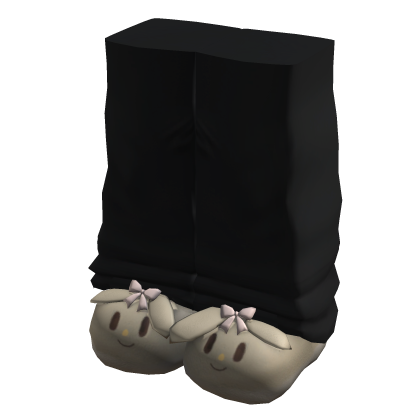 Cute Bunny Pajama Pants (Black)