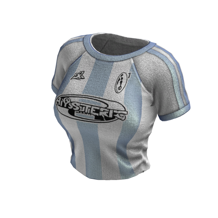 Striped Sporty Tee (White Light Blue)