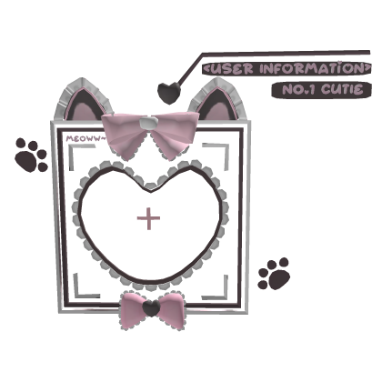 cute cat black & pink face tracker 🎀