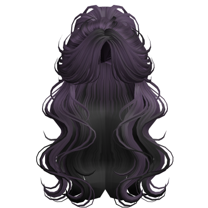 Crimped Wavy Empress Ponytail Purple&Black
