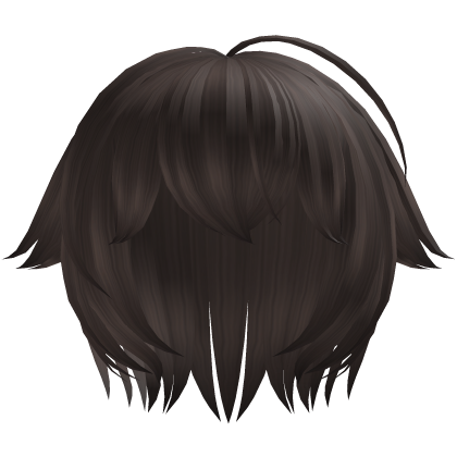 ⛧: brown vkei emo fluffy messy sleepy boy hair Roblox item