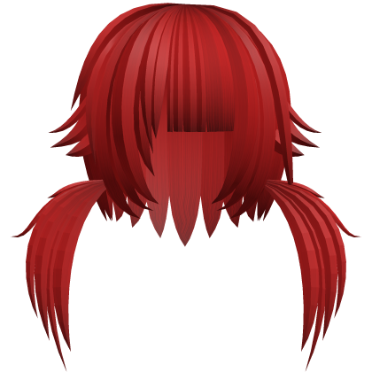 (=XᆺX=) soft scene neko pigtails in light red Roblox item
