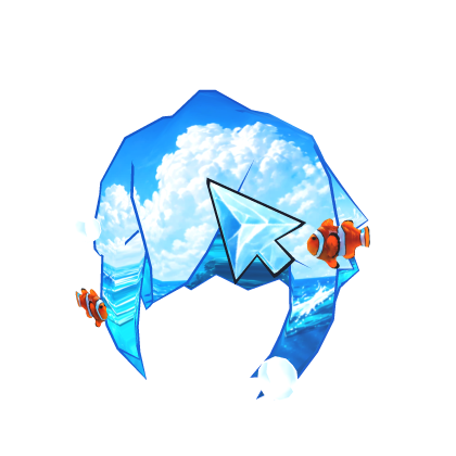 Frutiger Aero Low Poly SEA Hair