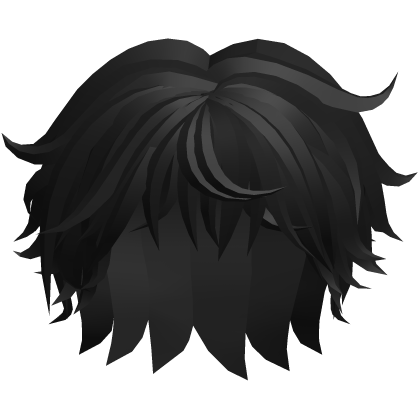 Fluffy Boy Anime Hair (Black) Roblox item