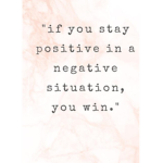 Stay positive and happy everyone! :)
