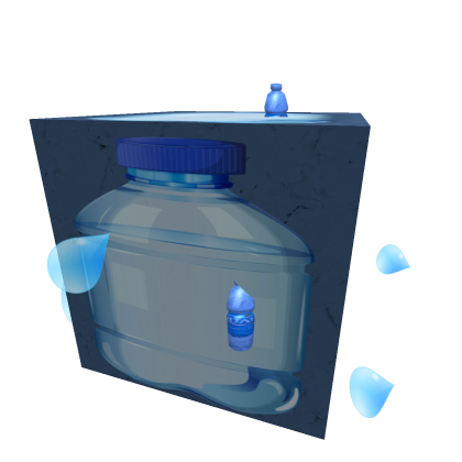 water bottle crystal