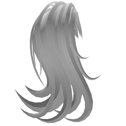 White Right Side Ponytail Extension Roblox item
