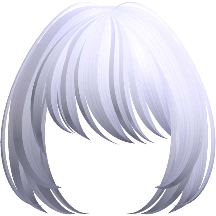 kawaii purple moe bangs anime
