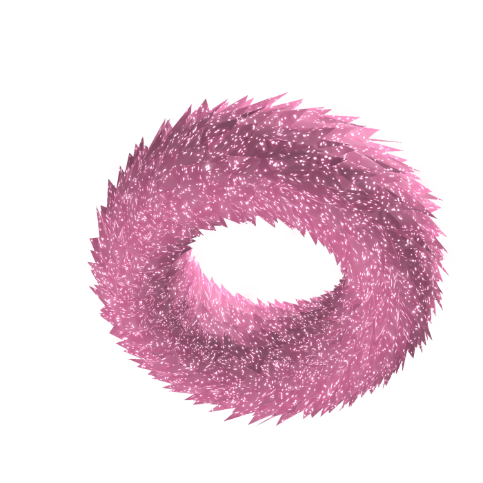Fluffy Headband Pink Emissive Hat