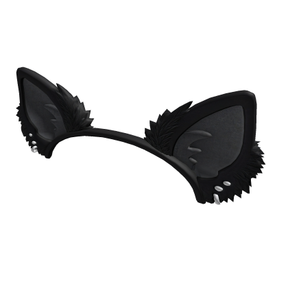 Fluffy Goth Ears with Piercings
