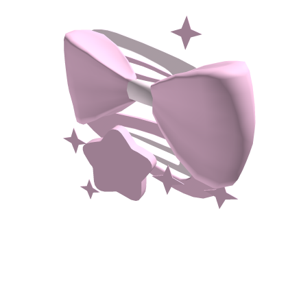 Kawaii Pink Bow w/ Floating Stars Hair Acces