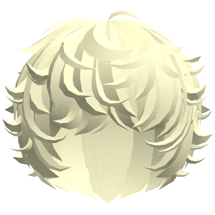 cute kawaii light yellow messy swirly curly fluffy
