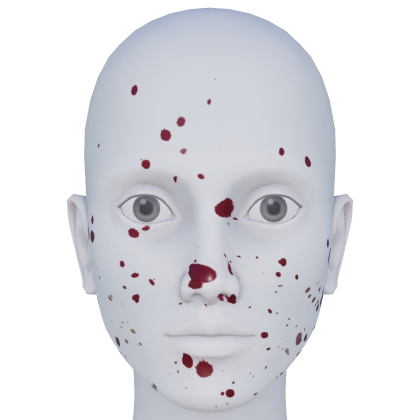 Halloween Red Splatter On the Face 