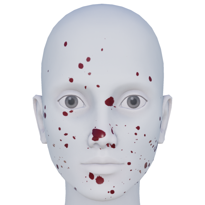 Halloween Red Splatter On the Face 