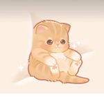 Kitty with mittens