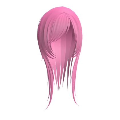 ♱ bubblegum pink scene long razor layered hair Roblox item