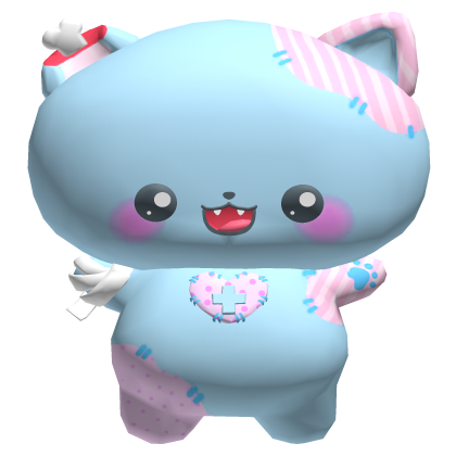 ♡ baby blue zombie kitty nurse plush