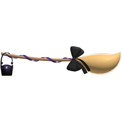 ✙ | cutesy flying purple halloween witch broom