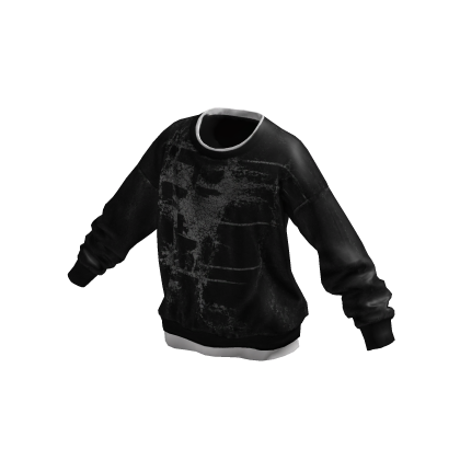 Black Layered Sweatshirt and T-shirt Combo