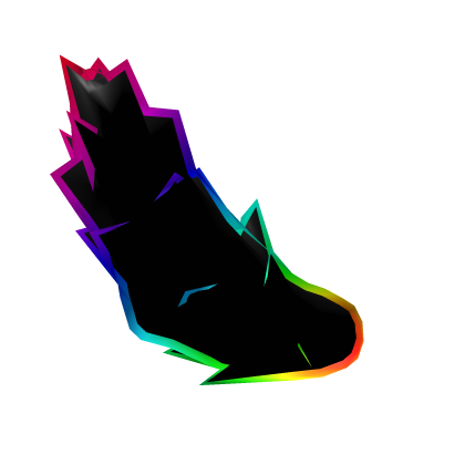 Cartoony Rainbow Outline Spiked Floof Tail