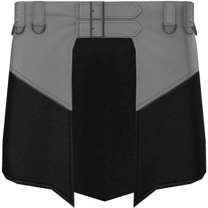 White Black Goth Leather Belt Waist Cape