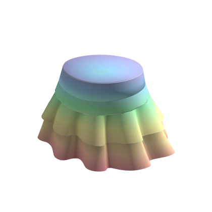 pastel rainbow ruffled skirt thumbnail