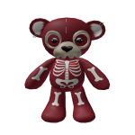 Spooky Bear Skeleton Red