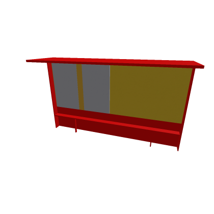 1950s Vintage coloured bus stop w/ window