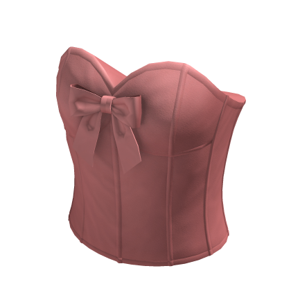 Coquette Bow Lace Up Corset Top (Pink)