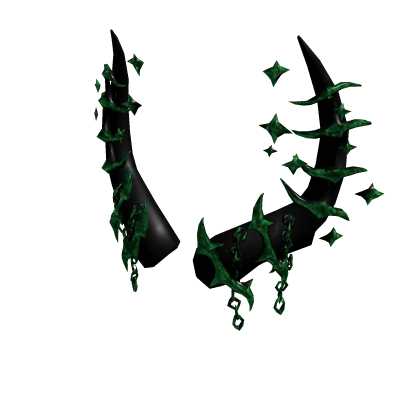 [FREE] Green Gradient Spiked Horns