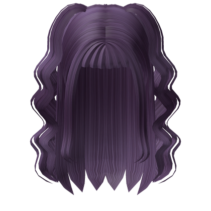 Purple Preppy Curly Twintails Hair Roblox item