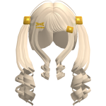 Silky Blonde Waffle Pigtail Curls