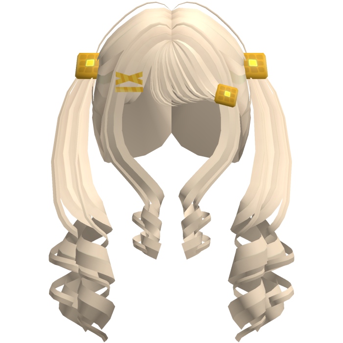 Silky Blonde Waffle Pigtail Curls