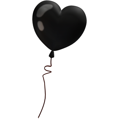 Holdable Black Heart Balloon