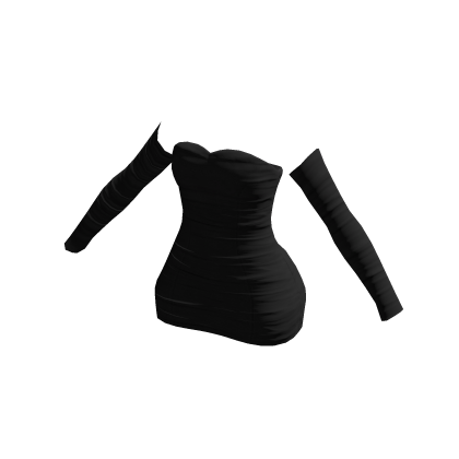 Black Sleeves Tube Dress